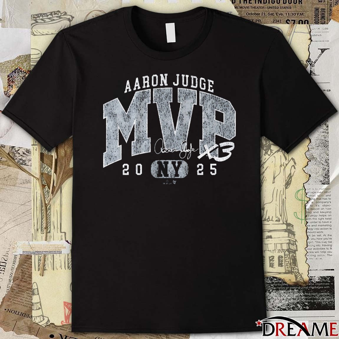 Aaron Judge New York Yankees 2025 MVP X3 Signature t-shirt