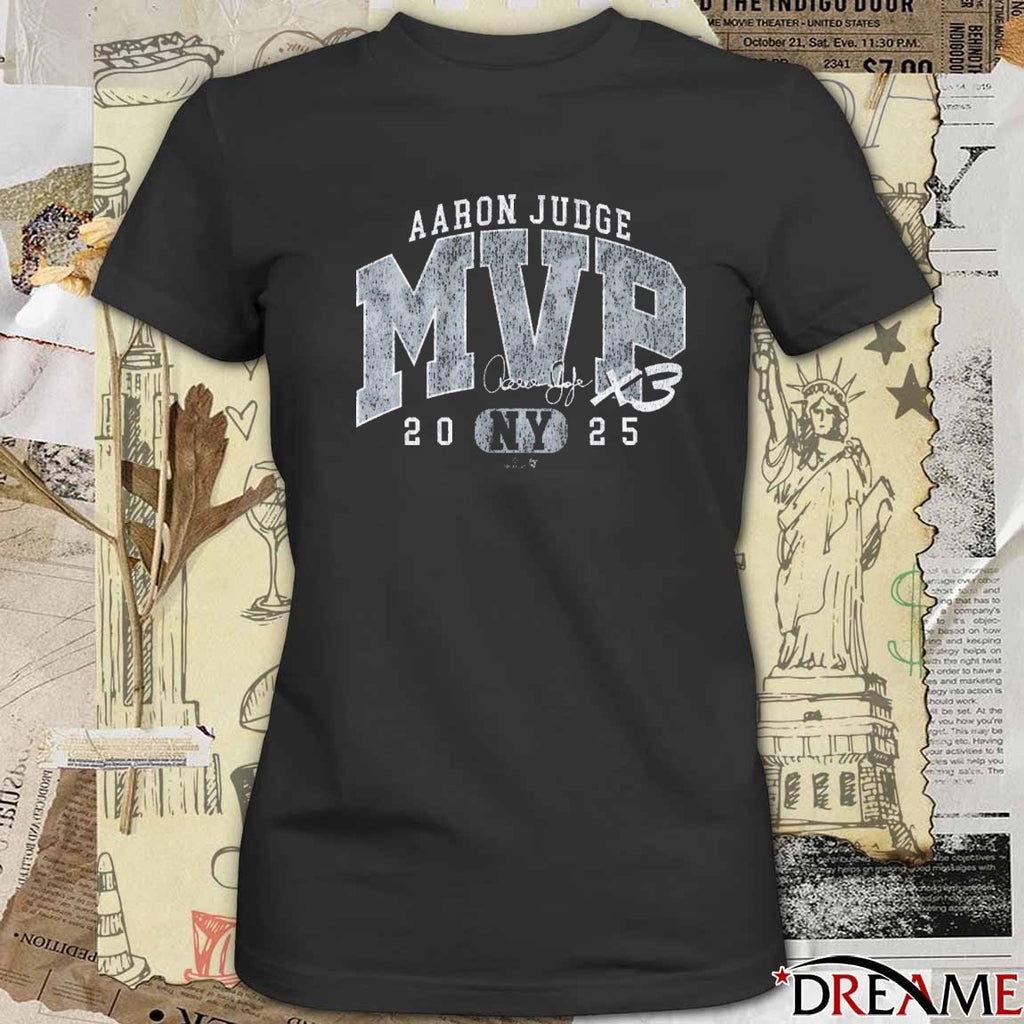 Aaron Judge New York Yankees 2025 MVP X3 Signature t-shirt