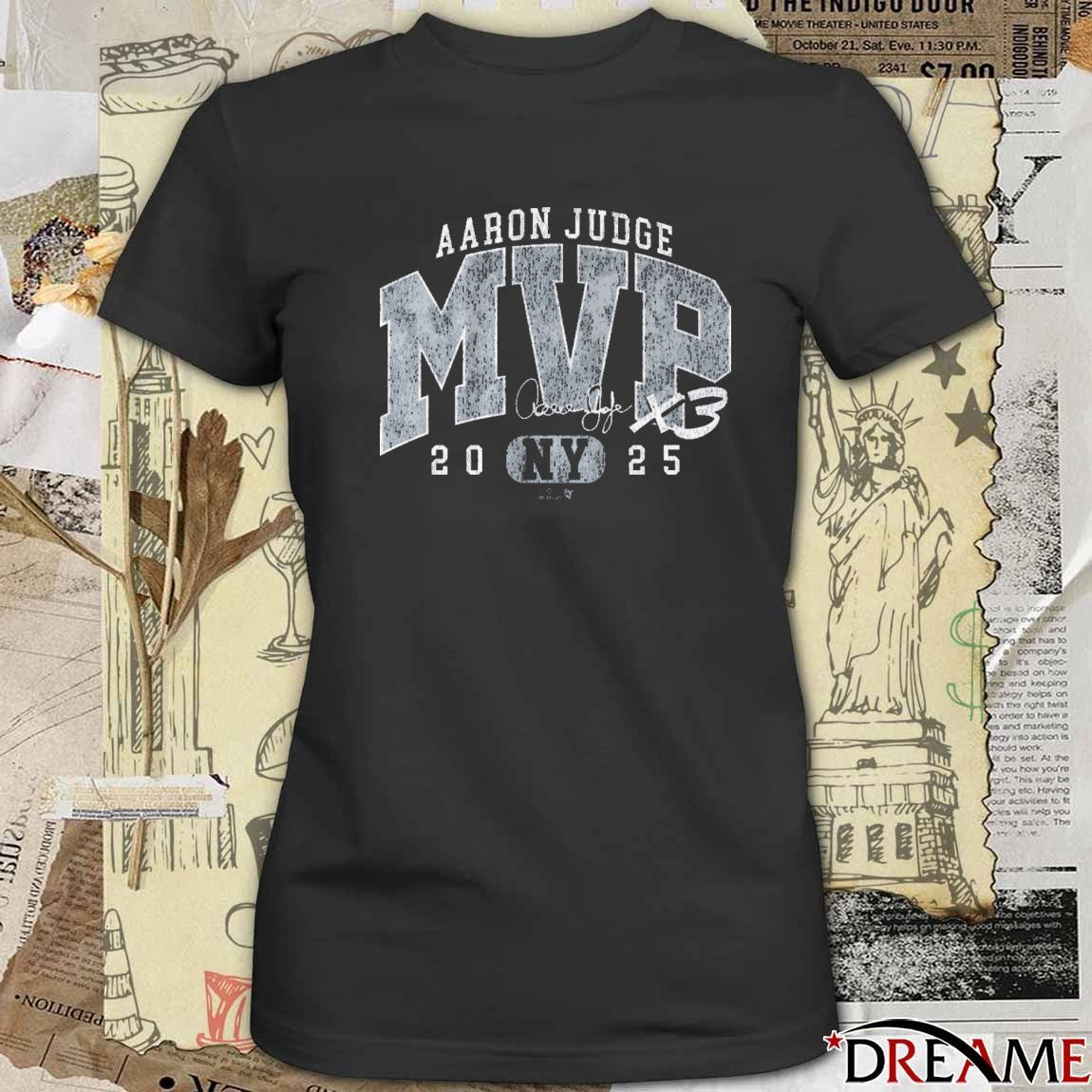 Aaron Judge New York Yankees 2025 MVP X3 Signature t-shirt