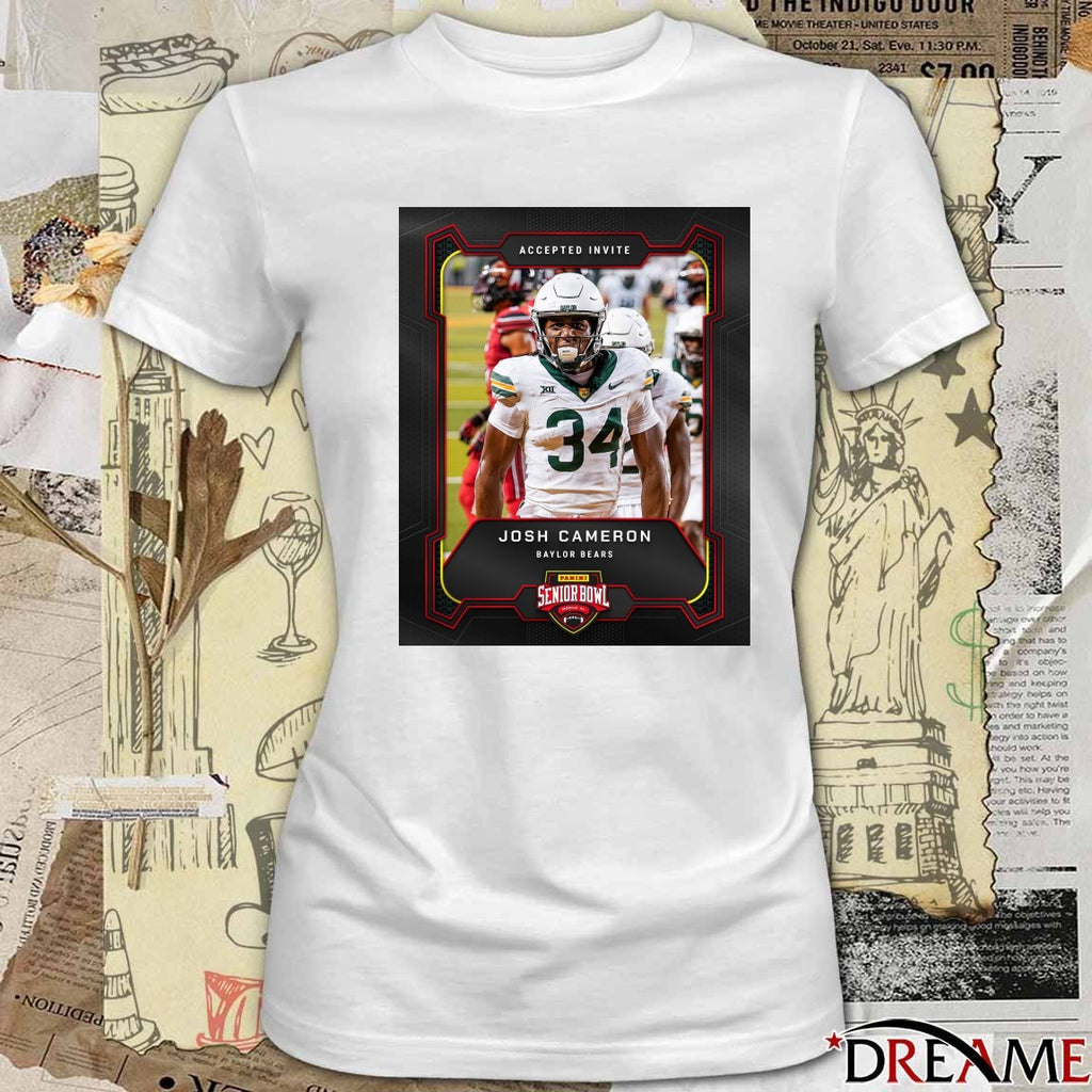 Accepted Invite Josh Cameron Baylor Bears 2026 Panini Senior Bowl Poster t-shirt