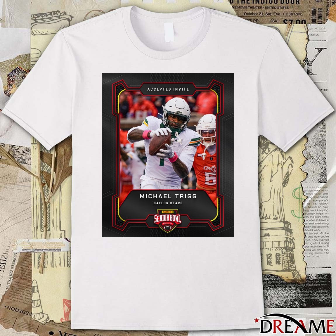 Accepted Invite Michael Trigg Baylor Bears 2026 Panini Senior Bowl in Mobile, Alabama Poster shirt