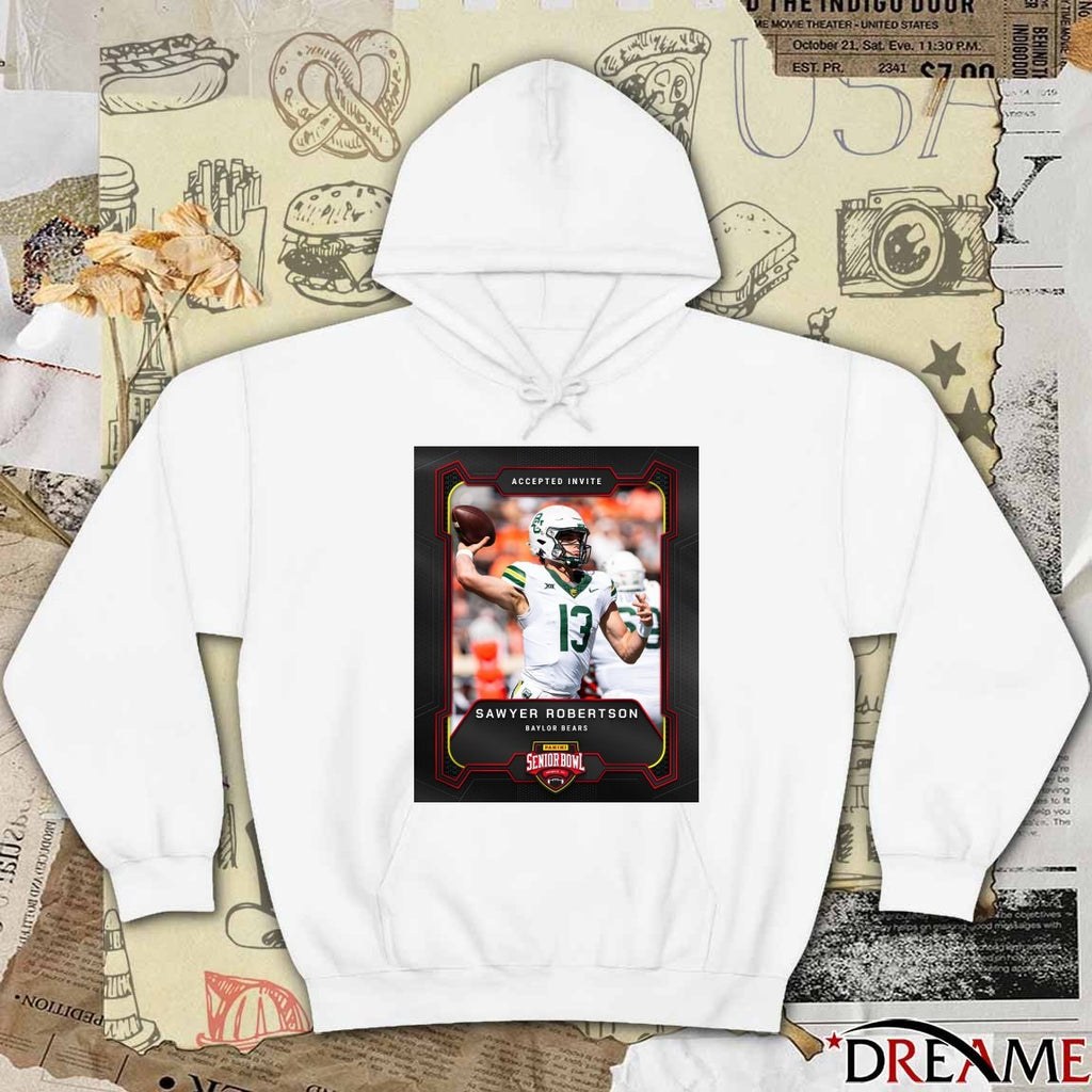 Accepted Invite Sawyer Robertson Baylor Bears 2026 Panini Senior Bowl Poster t-shirt