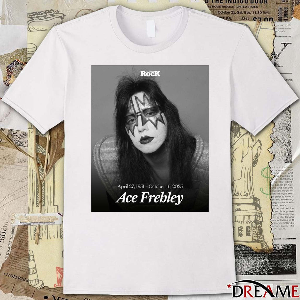 Ace Frehley Has Died At The Age Of 74 April 27 1951 – October 16 2025 Poster t-shirt
