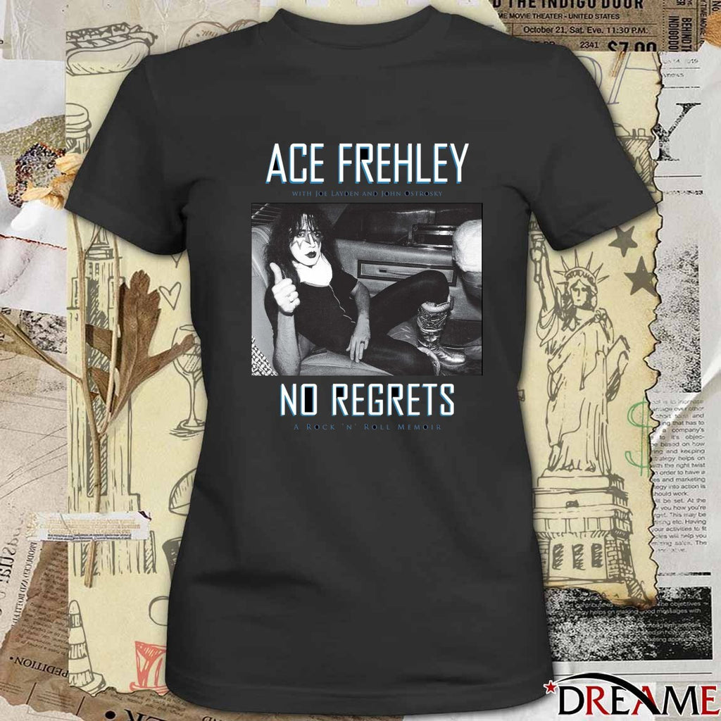 Ace Frehley With Joe Layden And John Ostrosky No Regrets A Rock N Roll Memoir 2025 t-shirt