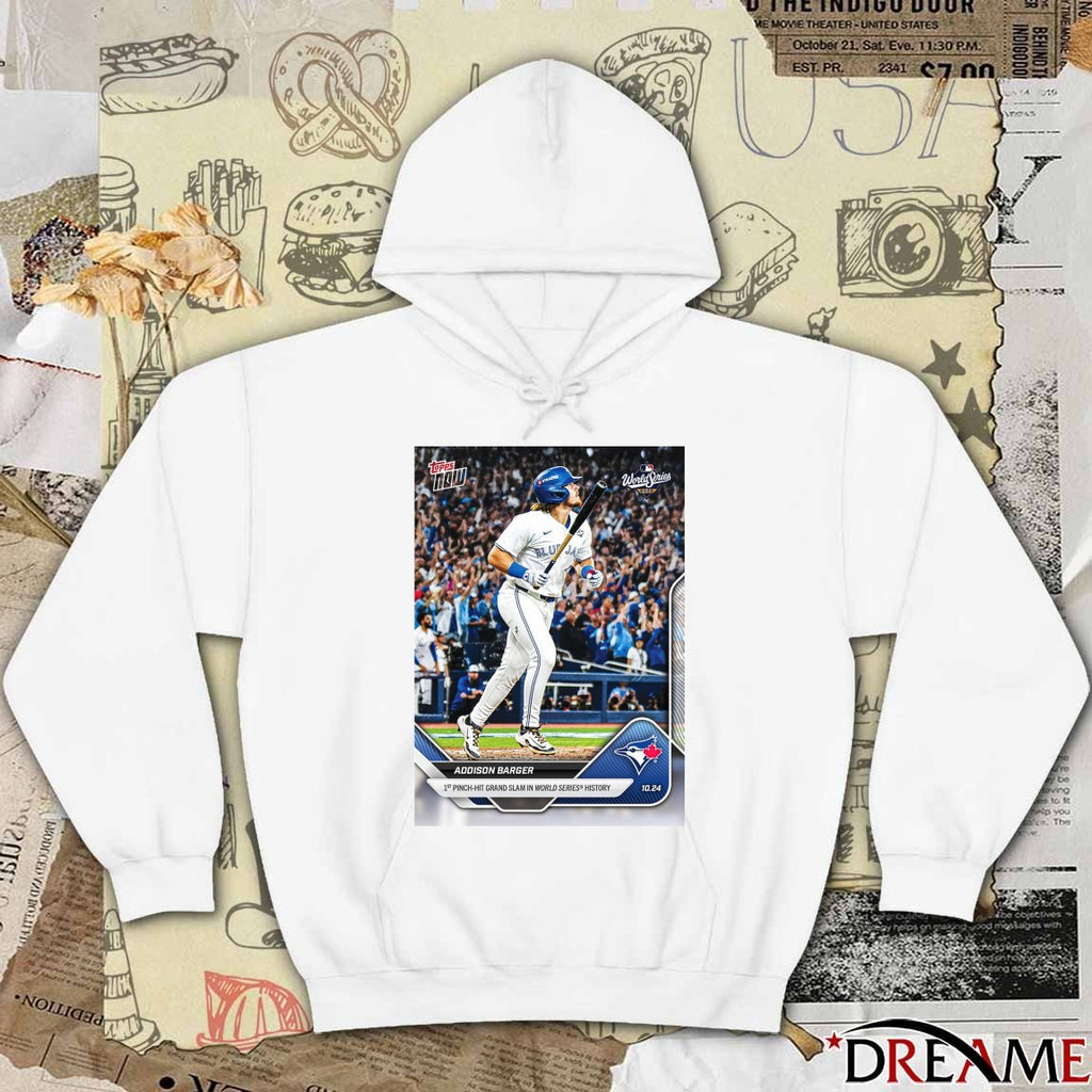 Addison Barger Toronto Blue Jays 2025 MLB Topps 1st Pinch-Hit Grand Slam In World Series History t-shirt