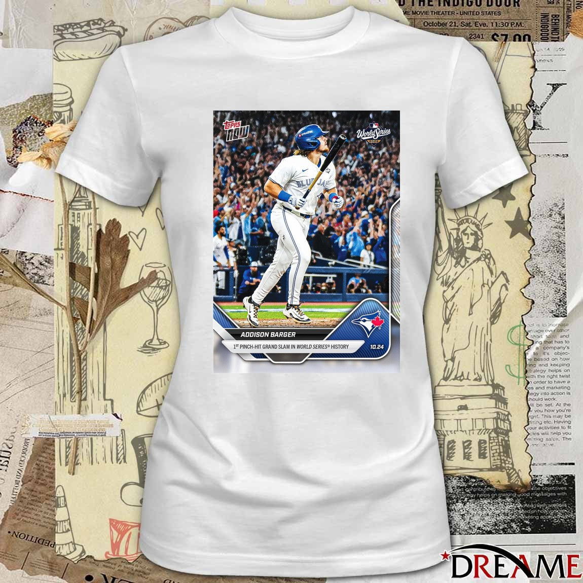 Addison Barger Toronto Blue Jays 2025 MLB Topps 1st Pinch-Hit Grand Slam In World Series History t-shirt