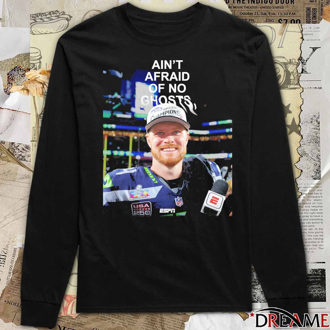 Ain’t Afraid Of No Ghosts Sam Darnold and Seahawks t-shirt