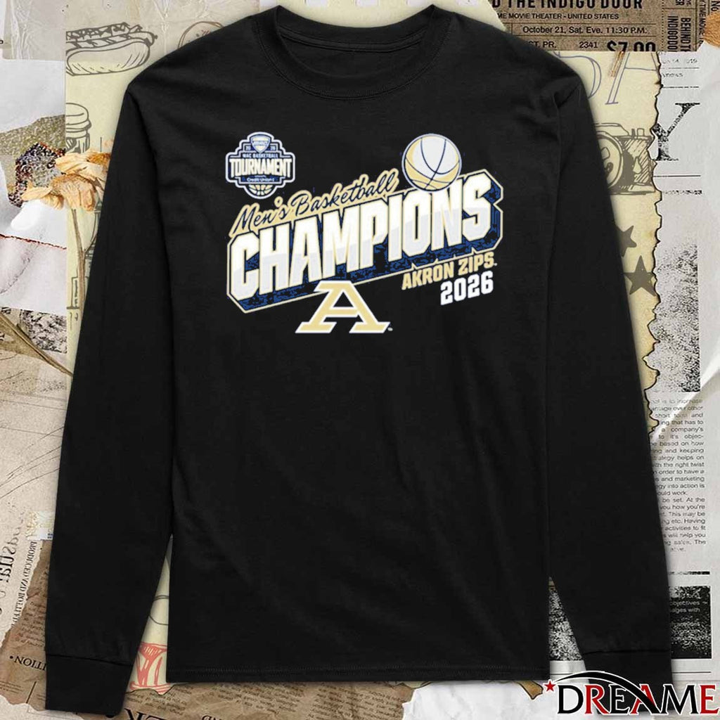 Akron Zips 2026 MAC Men’s Basketball Tournament Champions Locker Room t-shirt