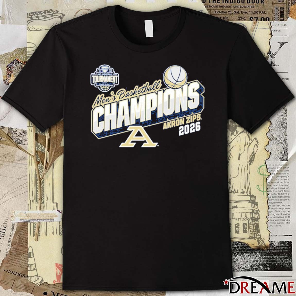 Akron Zips 2026 MAC Men’s Basketball Tournament Champions Locker Room t-shirt