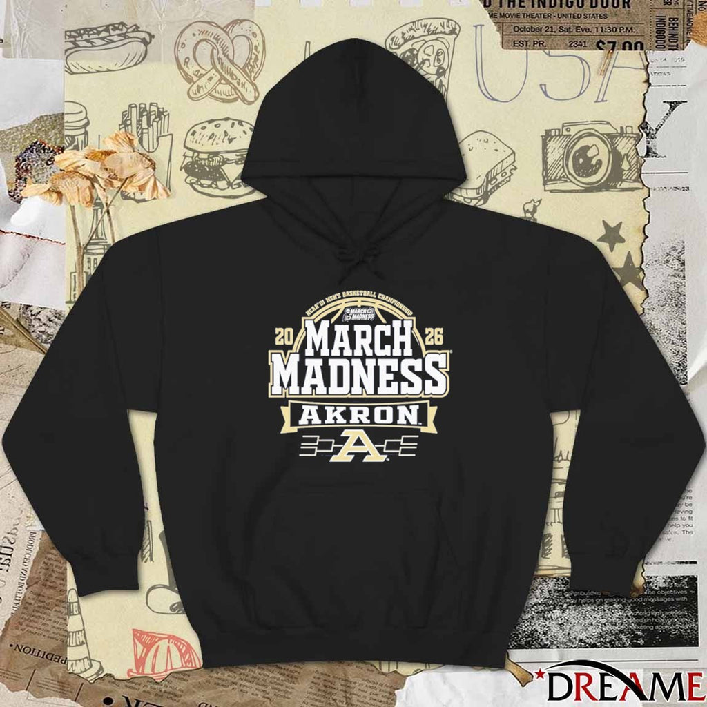 Akron Zips 2026 NCAA MAC Division I Men’s Basketball March Madness Bound t-shirt