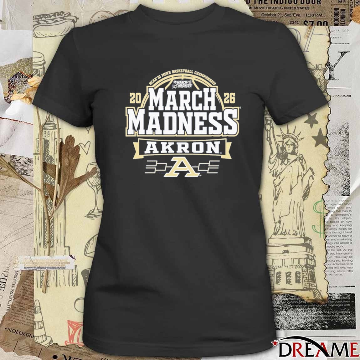 Akron Zips 2026 NCAA MAC Division I Men’s Basketball March Madness Bound t-shirt