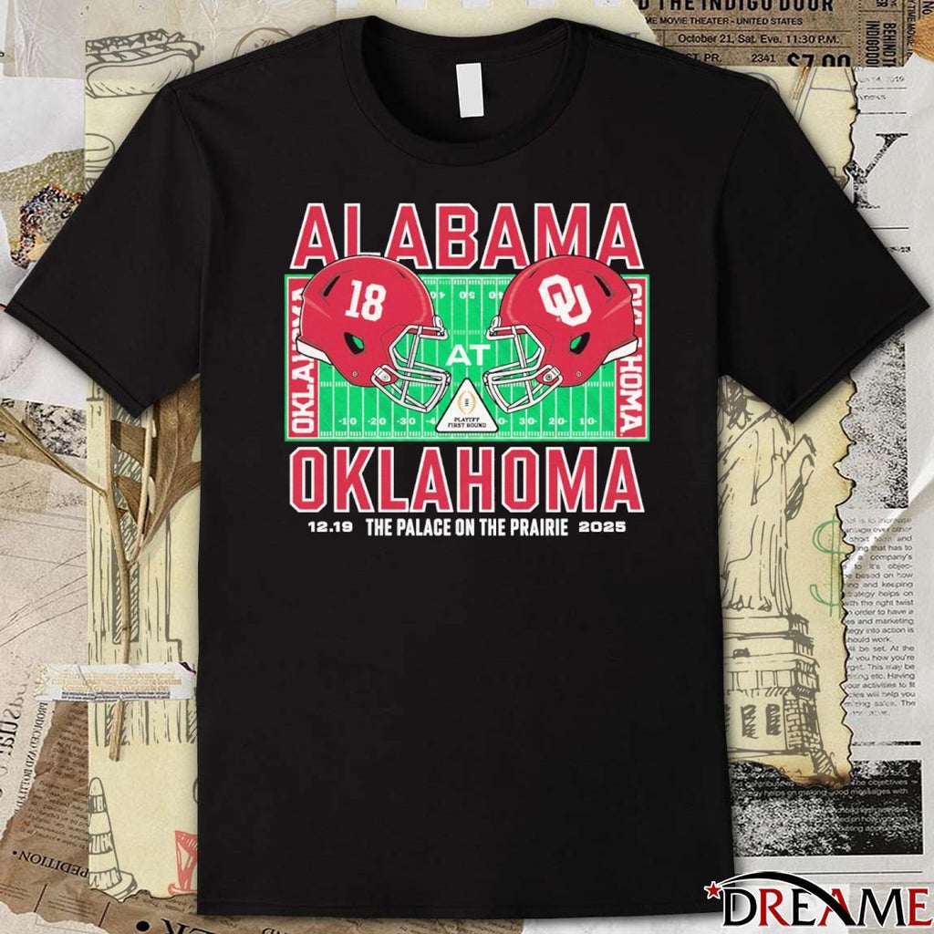 Alabama vs. Oklahoma 2025 College Football Playoff 12.20 The Palace On The Prairie t-shirt