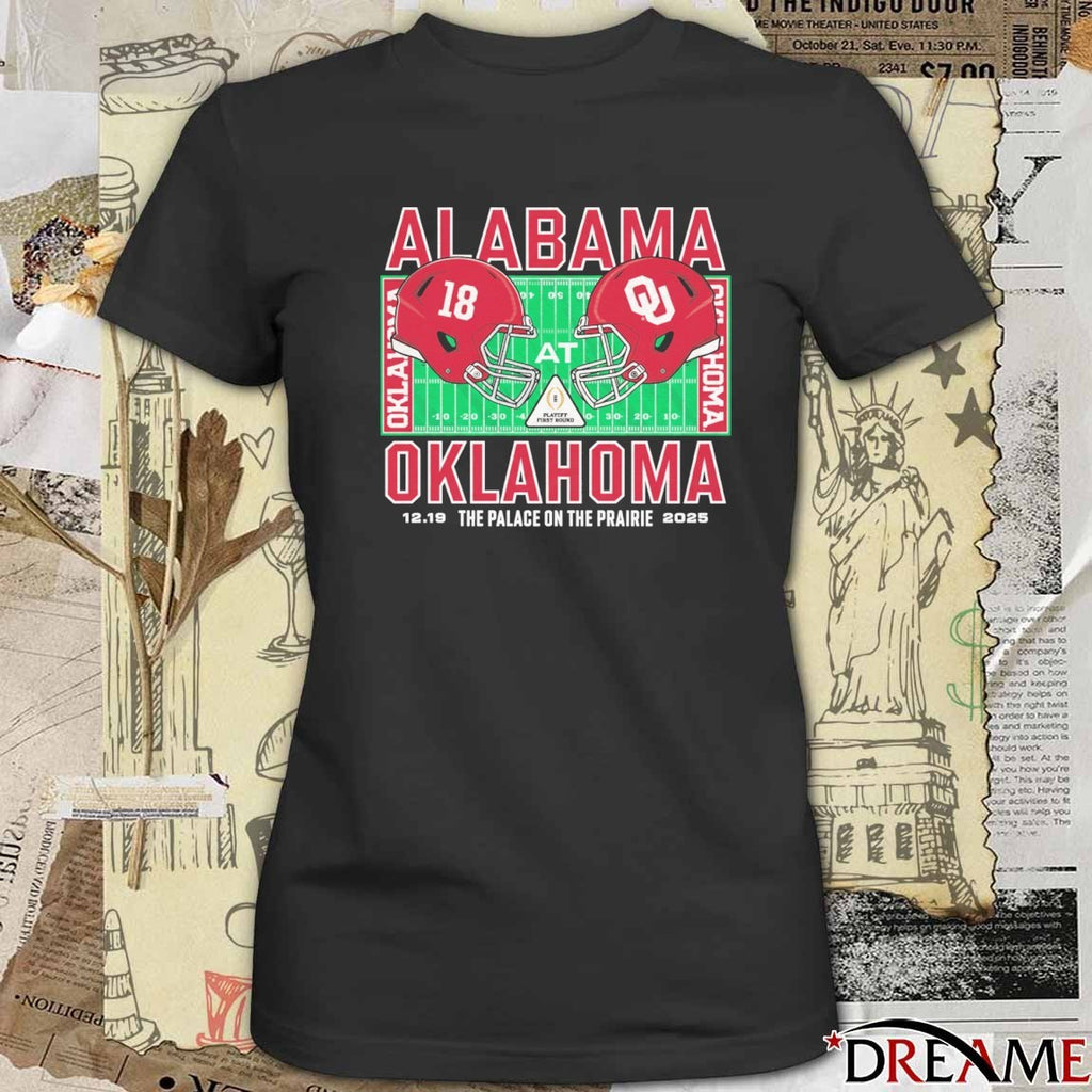 Alabama vs. Oklahoma 2025 College Football Playoff 12.20 The Palace On The Prairie t-shirt