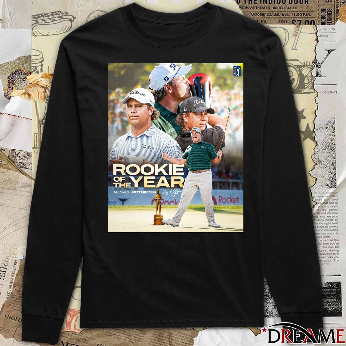 Aldrich Potgieter 2025 PGA Tour Rookie of the Year Signature Poster t-shirt