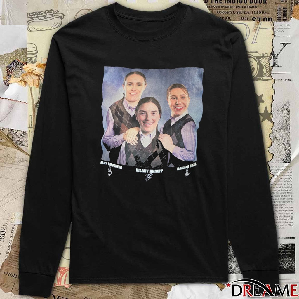 Alex Carpenter Hilary Knight Hannah Bilka Seattle Torrent Hockey Step Sisters Signatures t-shirt