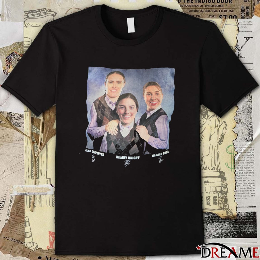Alex Carpenter Hilary Knight Hannah Bilka Seattle Torrent Hockey Step Sisters Signatures t-shirt