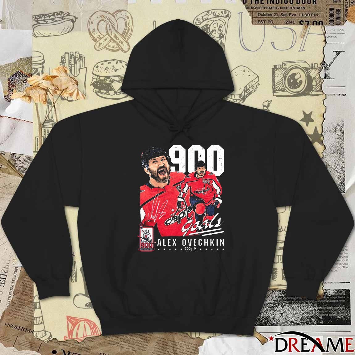 Alex Ovechkin Washington Capitals 900 Goals WHT NHL All-Tine Goals Leader Signature t-shirt