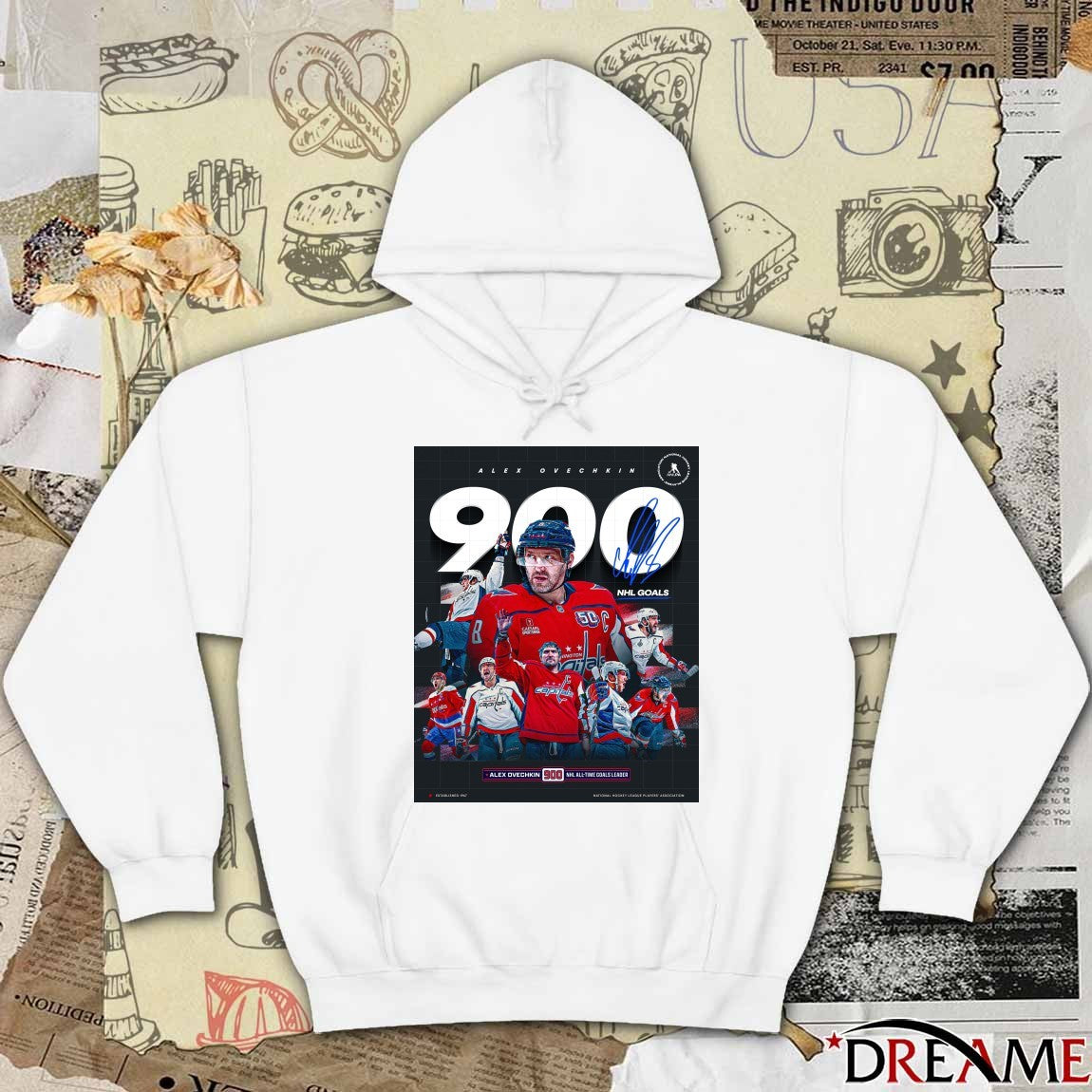 Alex Ovechkin’s 900th NHL All-Time Goals Leader Washington Capitals Signature Poster t-shirt