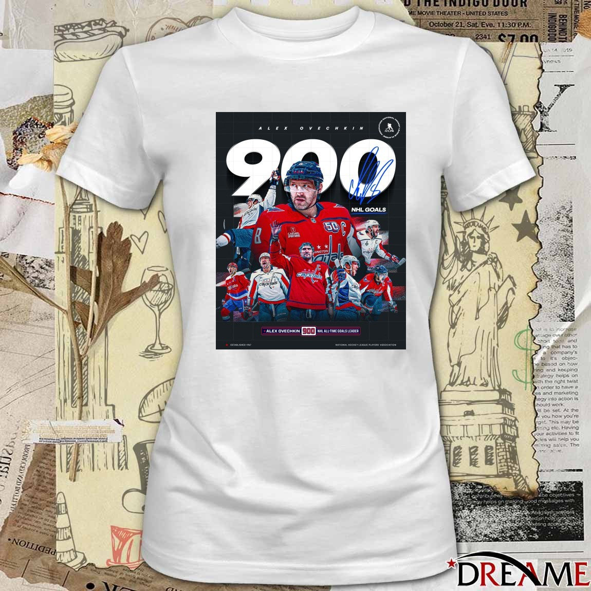Alex Ovechkin’s 900th NHL All-Time Goals Leader Washington Capitals Signature Poster t-shirt