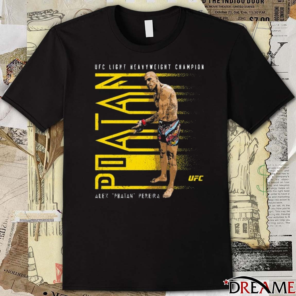 Alex Poatan Pereira UFC Light Heavyweight Champion 2025 Graphic t-shirt