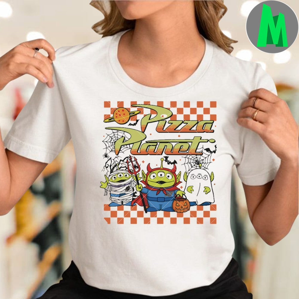 Aliens pizza planet alien halloween Shirt