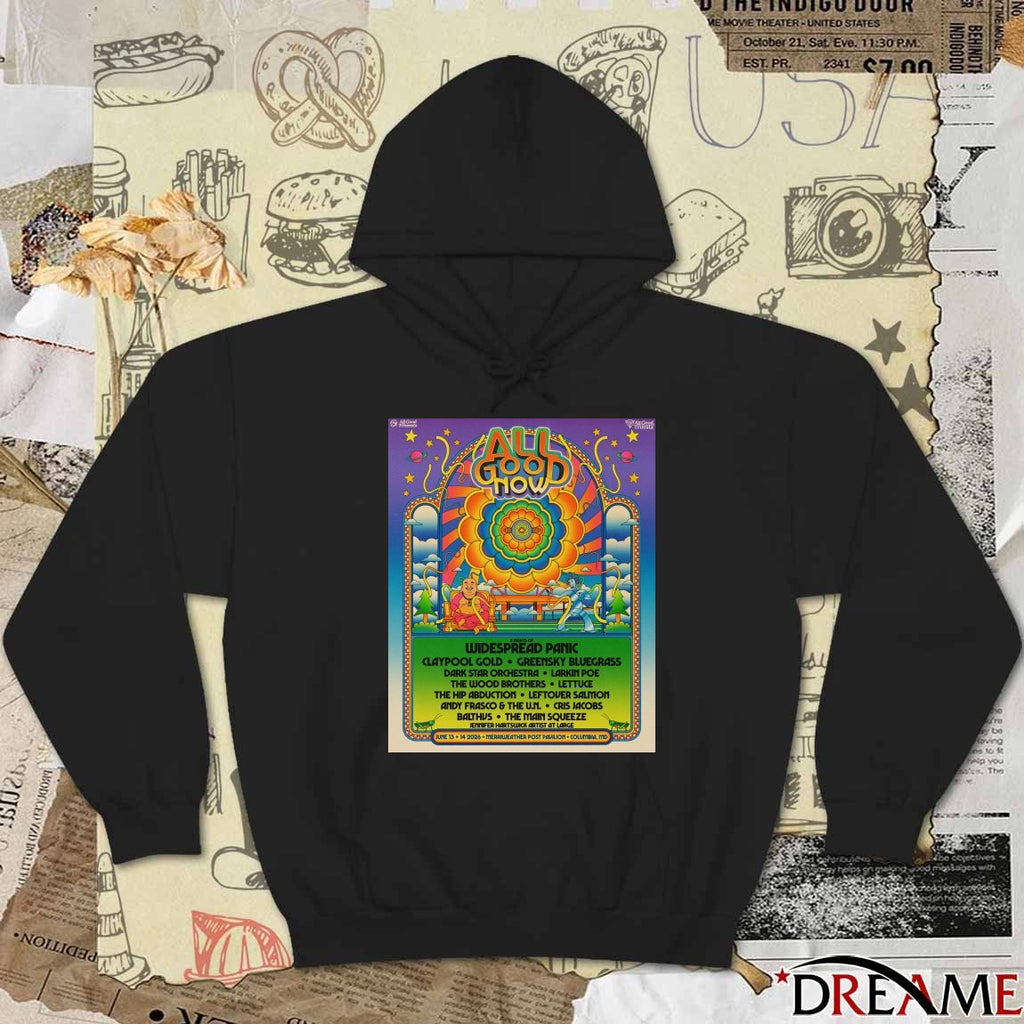 All Good Now 2 Nights Of Widespread Panic June 13 14 2026 Merriweather Post Pavilion Columbia MD t-shirt