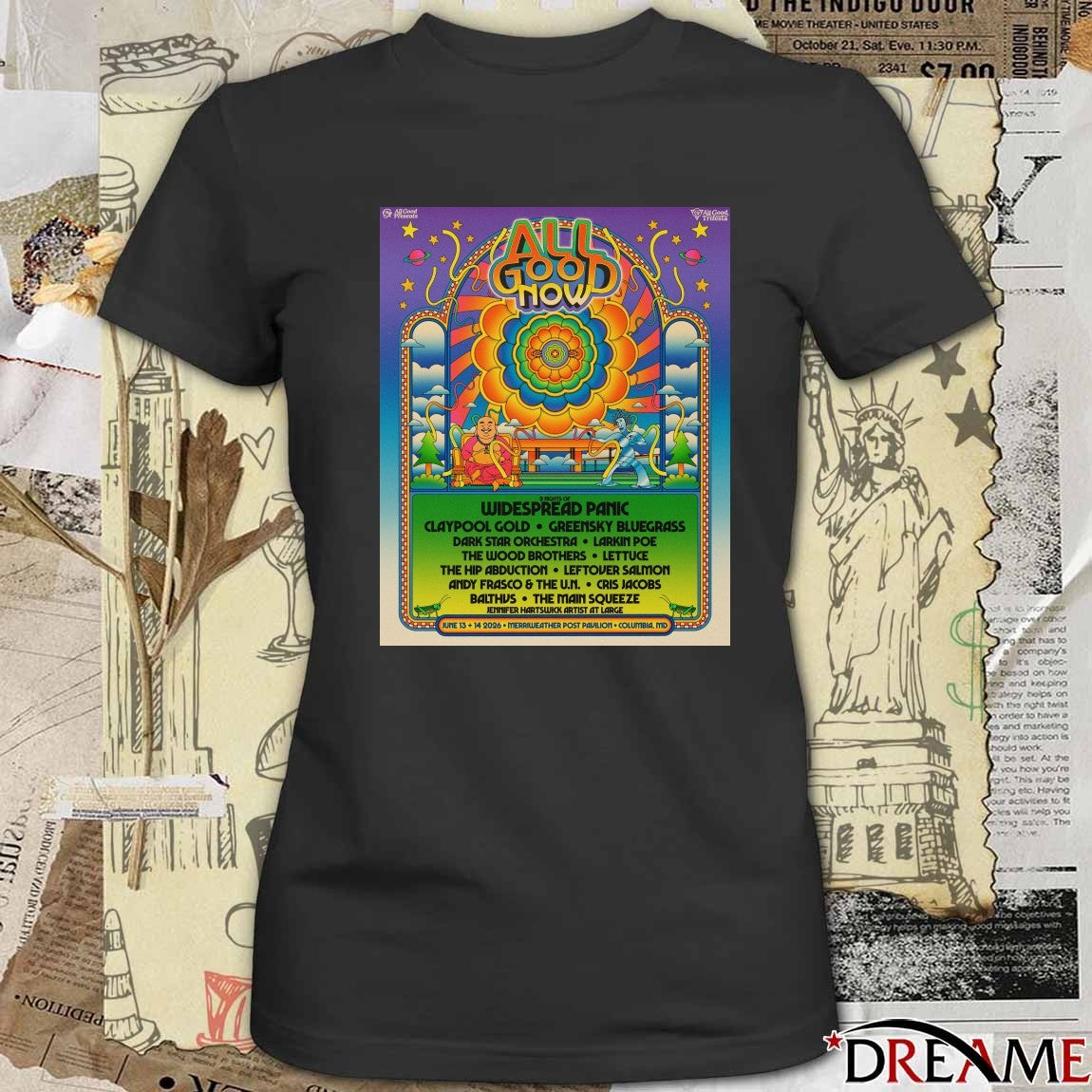 All Good Now 2 Nights Of Widespread Panic June 13 14 2026 Merriweather Post Pavilion Columbia MD t-shirt