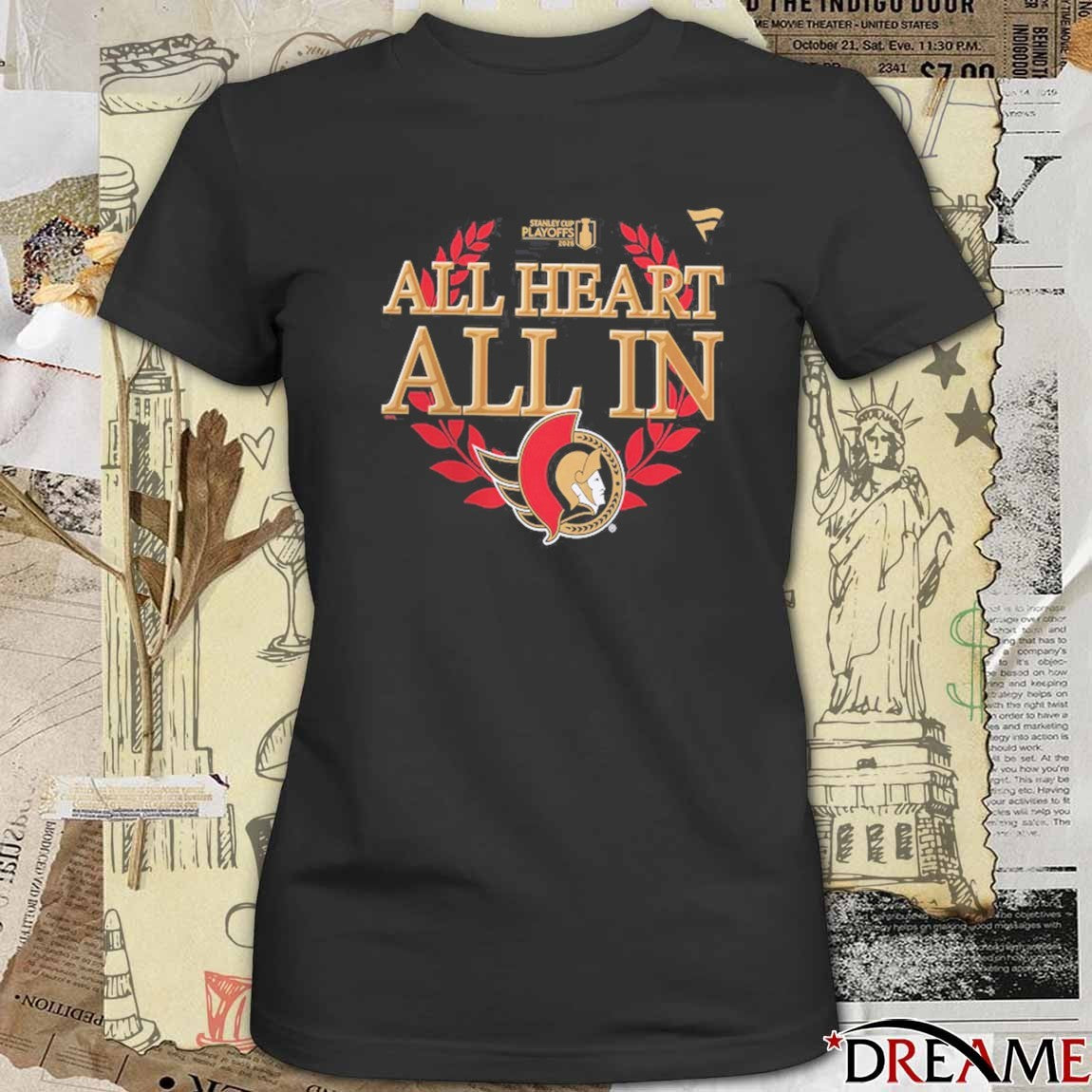 All Heart All In Ottawa Senators Black 2026 NHL Playoff Hometown Slogan Legacy t-shirt