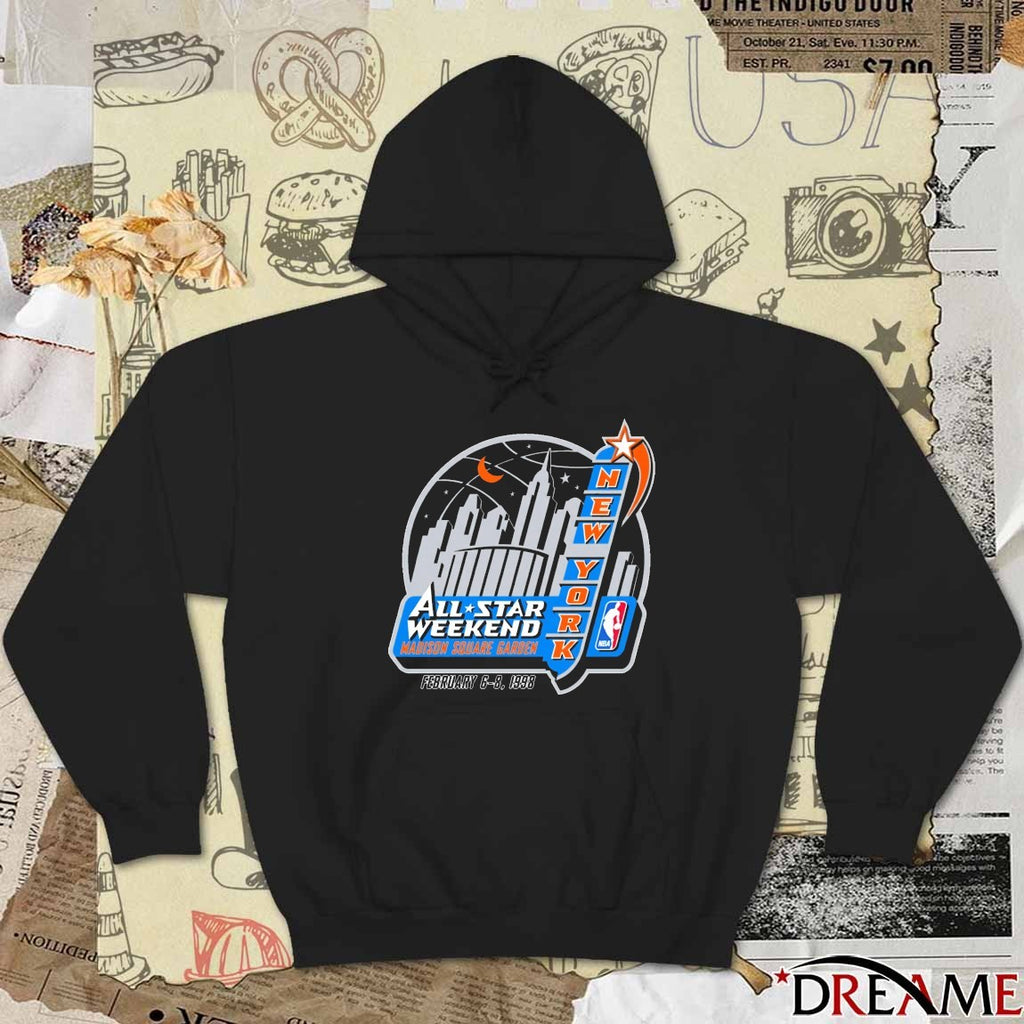 All-Stars Weekend Madison Square Garden February 6-8 1998 NBA New York Logo t-shirt