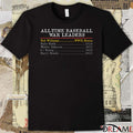 All-Time Baseball War Leaders Ted Williams WWII Korea Boston Red Sox t-shirt