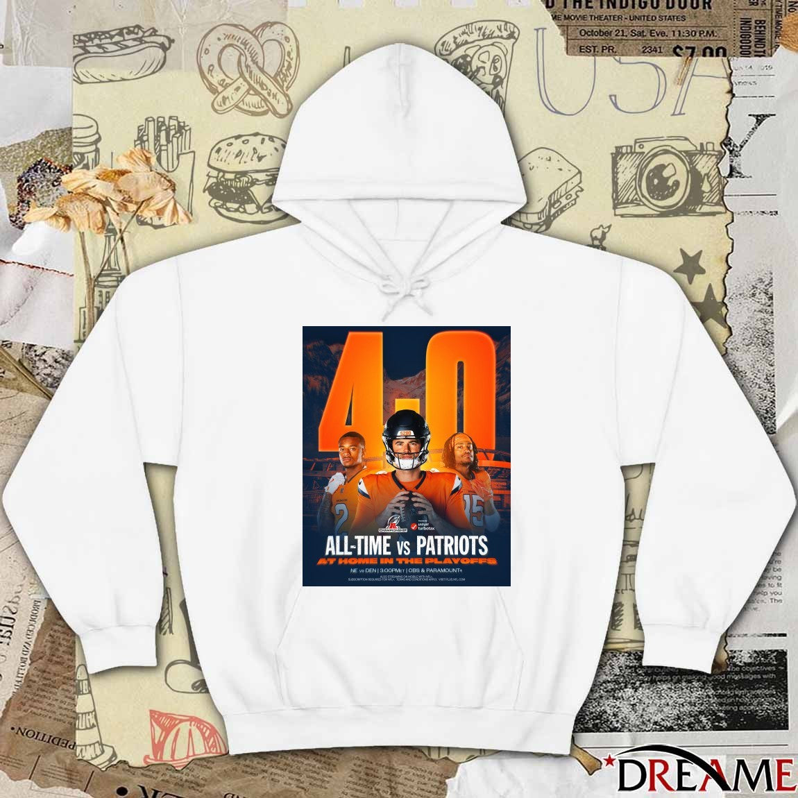 All-Time Vs Patriots At Home In The Playoffs AFC Championship Poster t-shirt