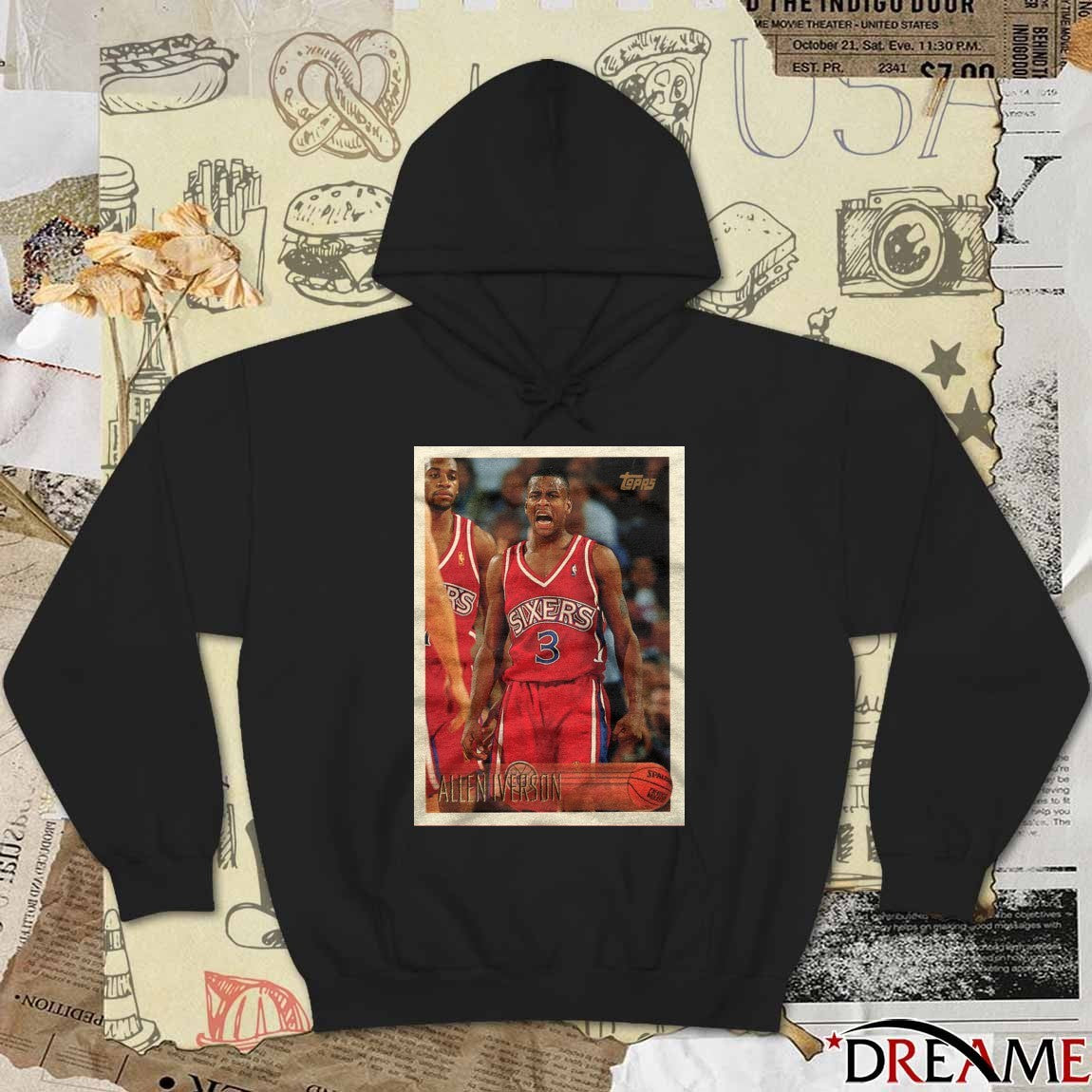 Allen Iverson Philadelphia 76ers 2026 NBA Basketball Topps Trading Card Player t-shirt