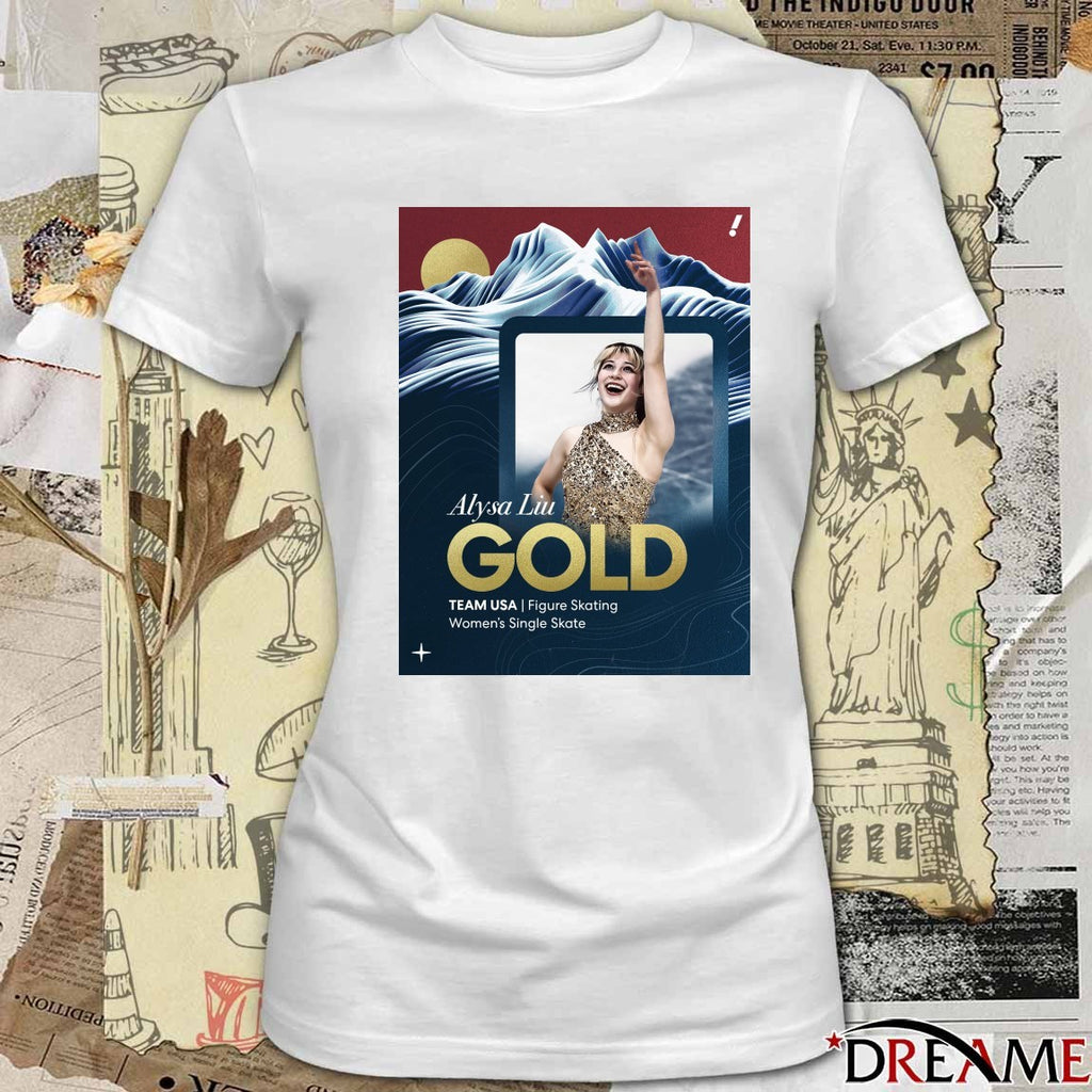 Alysa Liu GOLD Medal TEAM USA Figure Skating Women’s Single Skate t-shirt