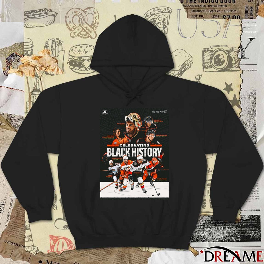 Anaheim Ducks Celebrating Black History Ray Emery, Devante Smith-Pelly, Anthony Allain-Samake Poster t-shirt
