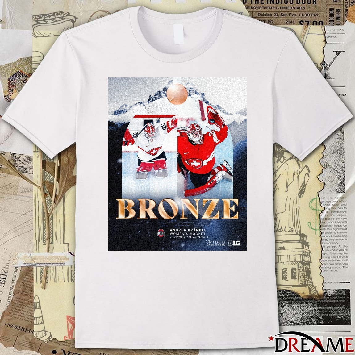 Andrea Braendli Bronze Medal Women’s Hockey The Ohio State University t-shirt