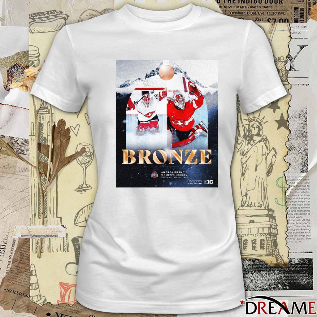 Andrea Braendli Bronze Medal Women’s Hockey The Ohio State University t-shirt