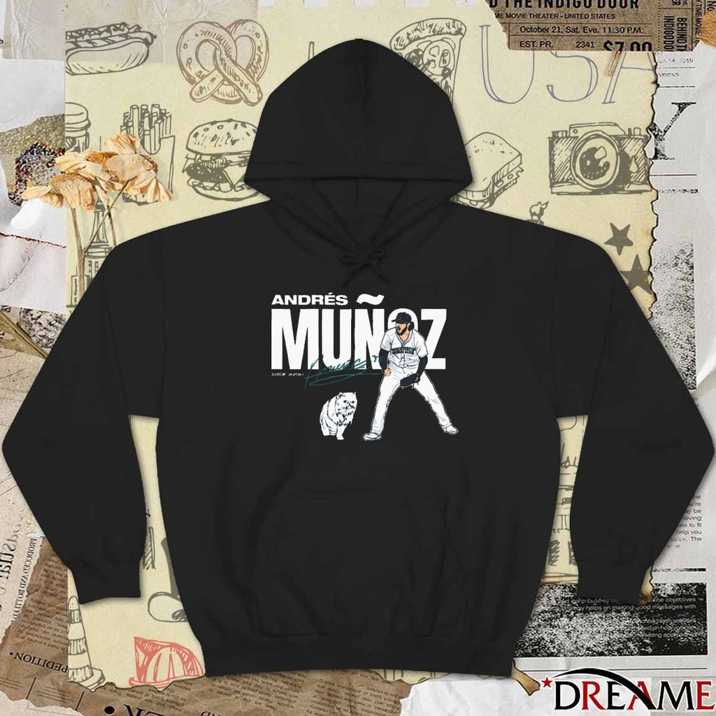 Andrés Muñoz Seattle Mariners MLB Slash Line Signature Painting t-shirt