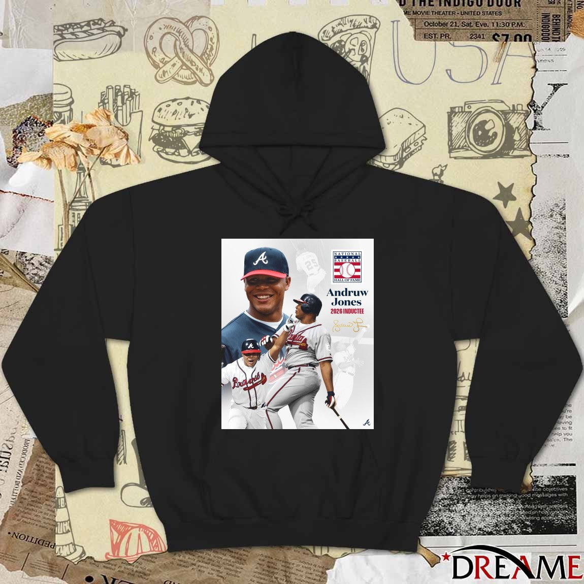 Andruw Jones 2026 Inductee National Baseball Hall Of Fame Signature Poster t-shirt