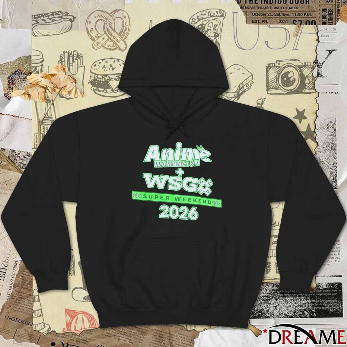 Anime Washington WSG Super Weekend 2026 t-shirt