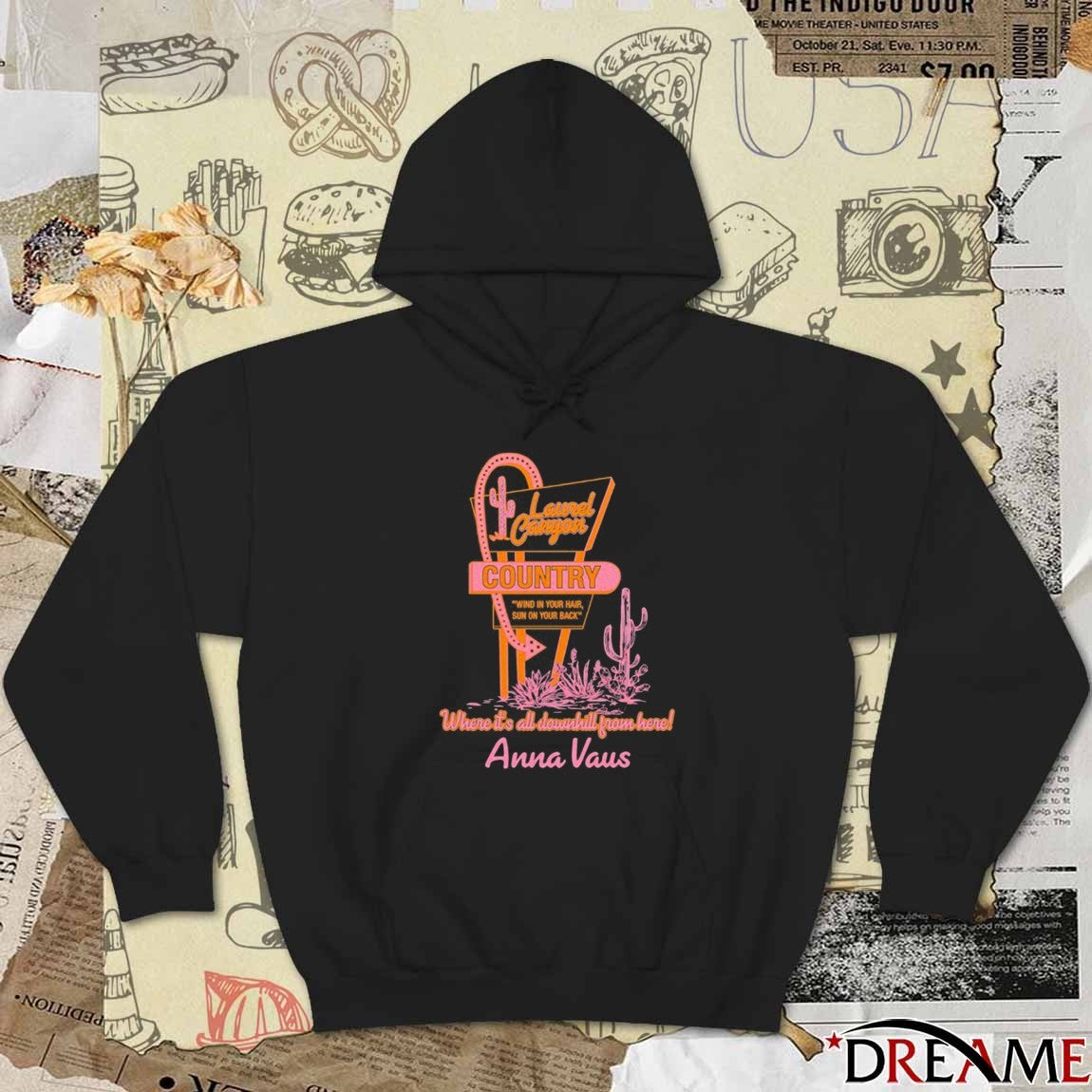 Anna Vaus Laurel Canyon Country Where It’s All Downhill From Here 2025 t-shirt