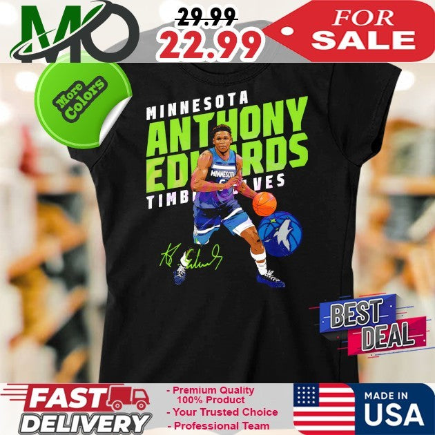 Anthony Edwards Minnesota Timberwolves Player Signature Shirt