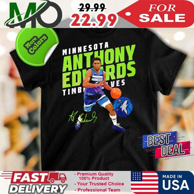Anthony Edwards Minnesota Timberwolves Player Signature Shirt