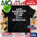 Anti Apartheid Social Club Free Palestine Political Statement Apparel Shirt
