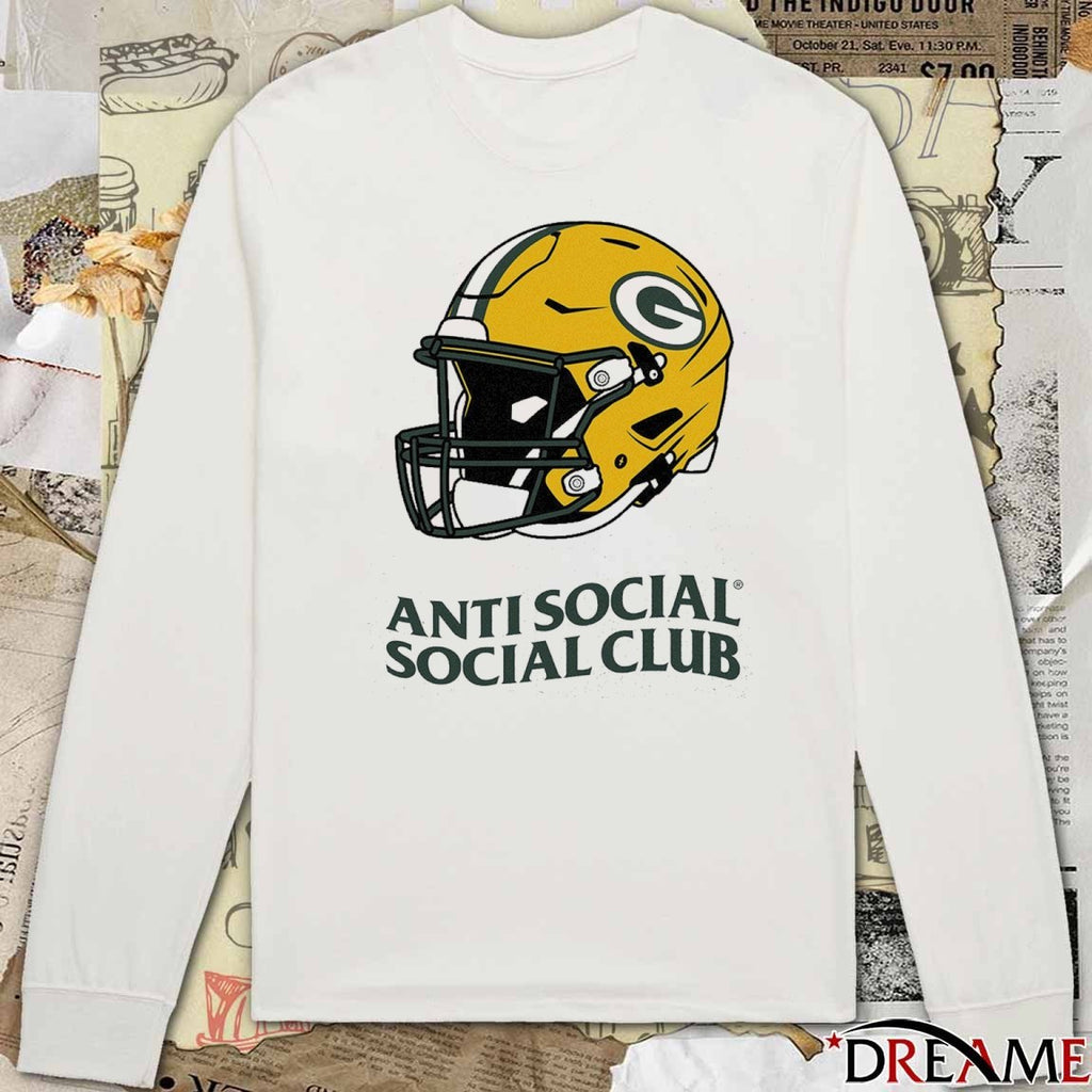 Anti Social Social Club x Green Bay Packers Impact Helmet t-shirt