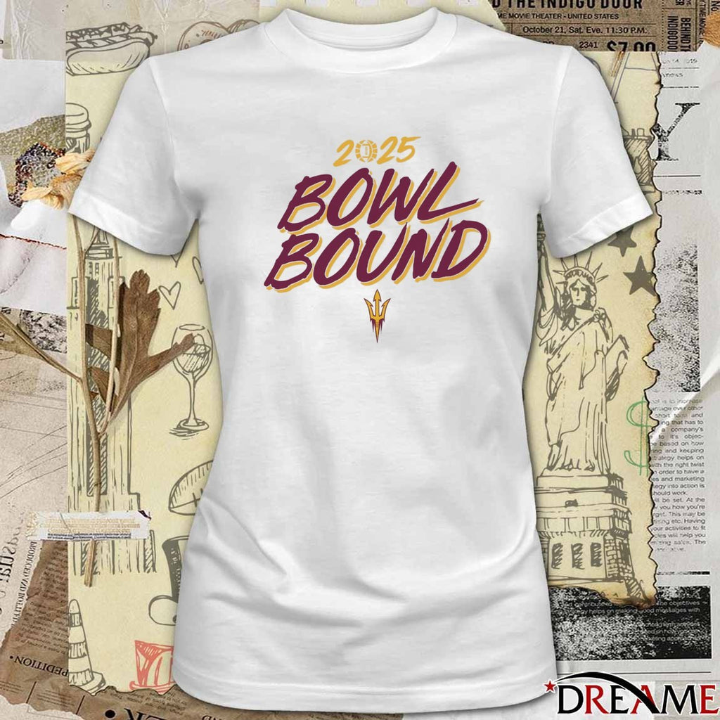 Arizona State Sun Devils Football NCAA 2025 Bowl Bound t-shirt