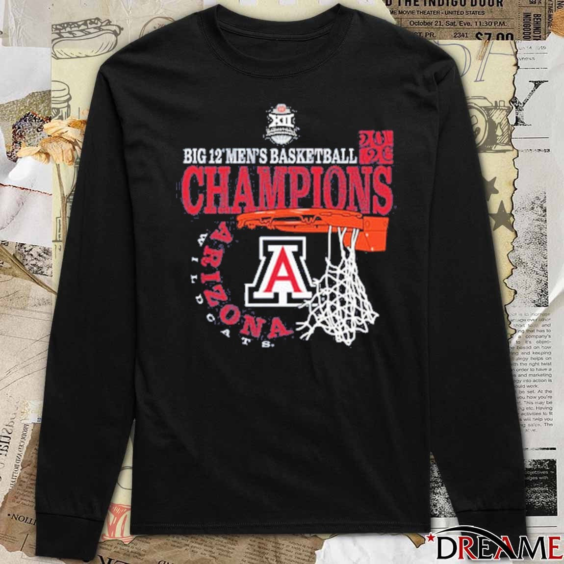 Arizona Wildcats 2026 Big 12 Men’s Basketball Conference Tournament Champions t-shirt