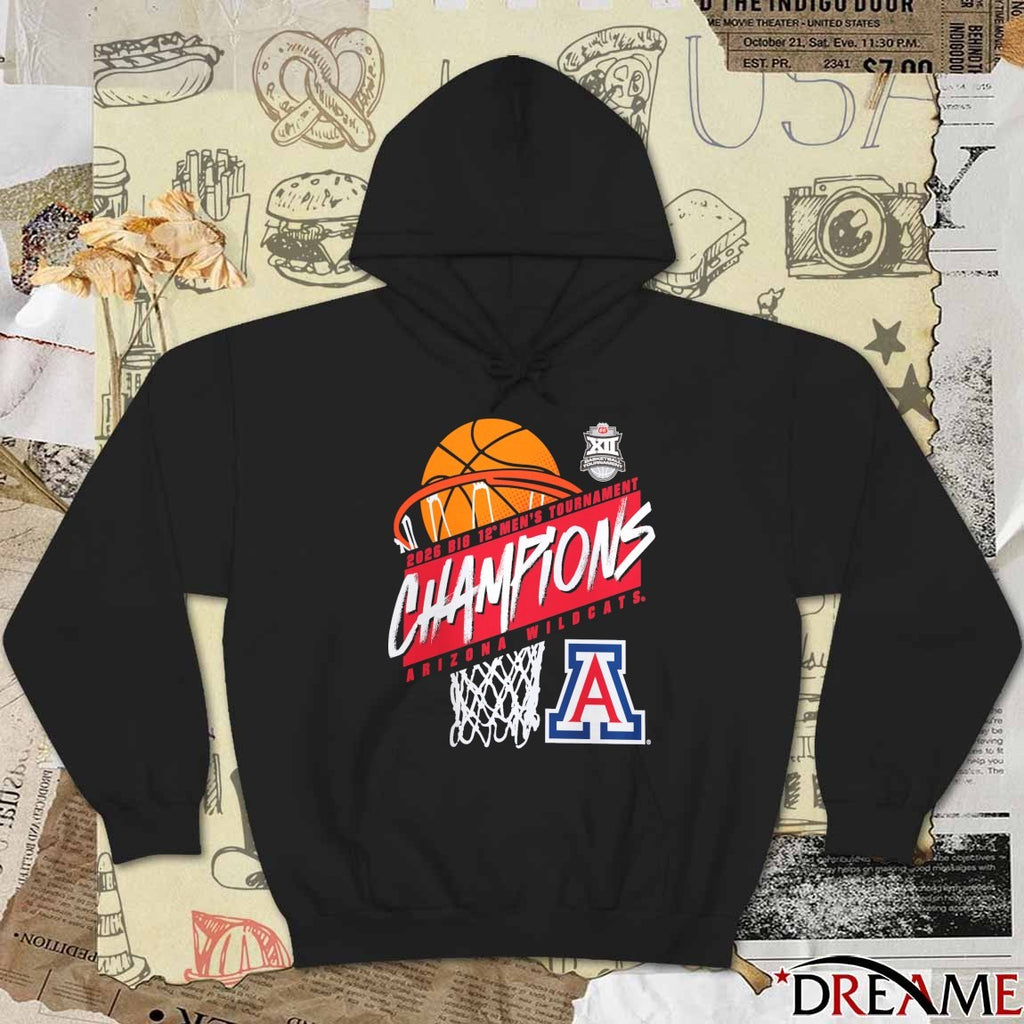 Arizona Wildcats 2026 Big 12 Men’s Basketball Tournament Champions t-shirt