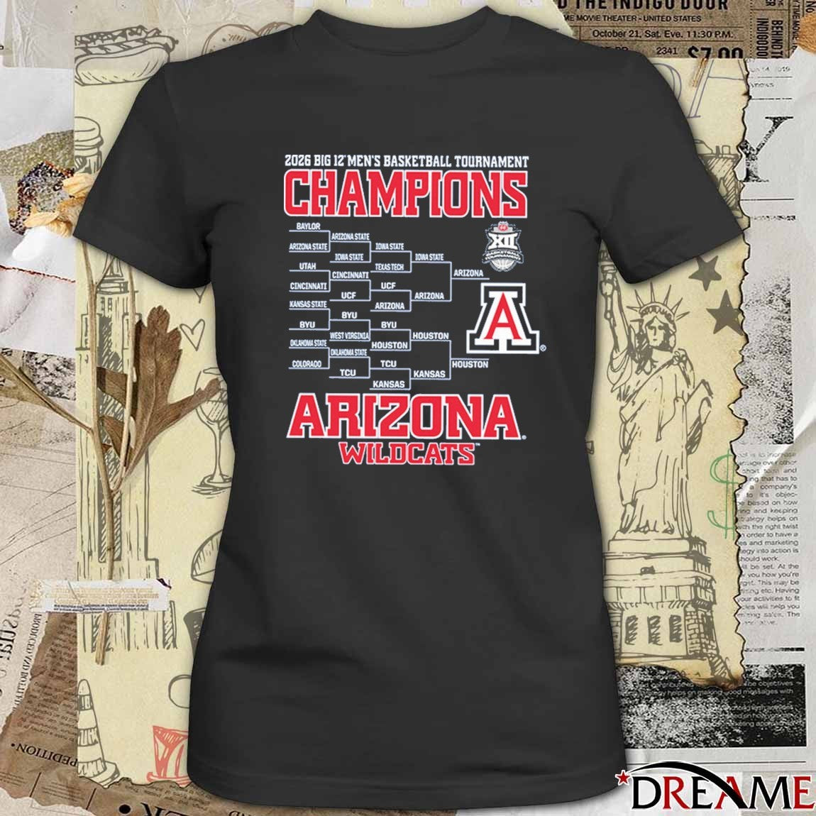Arizona Wildcats 2026 Big 12 Men’s Basketball Tournament Champs t-shirt