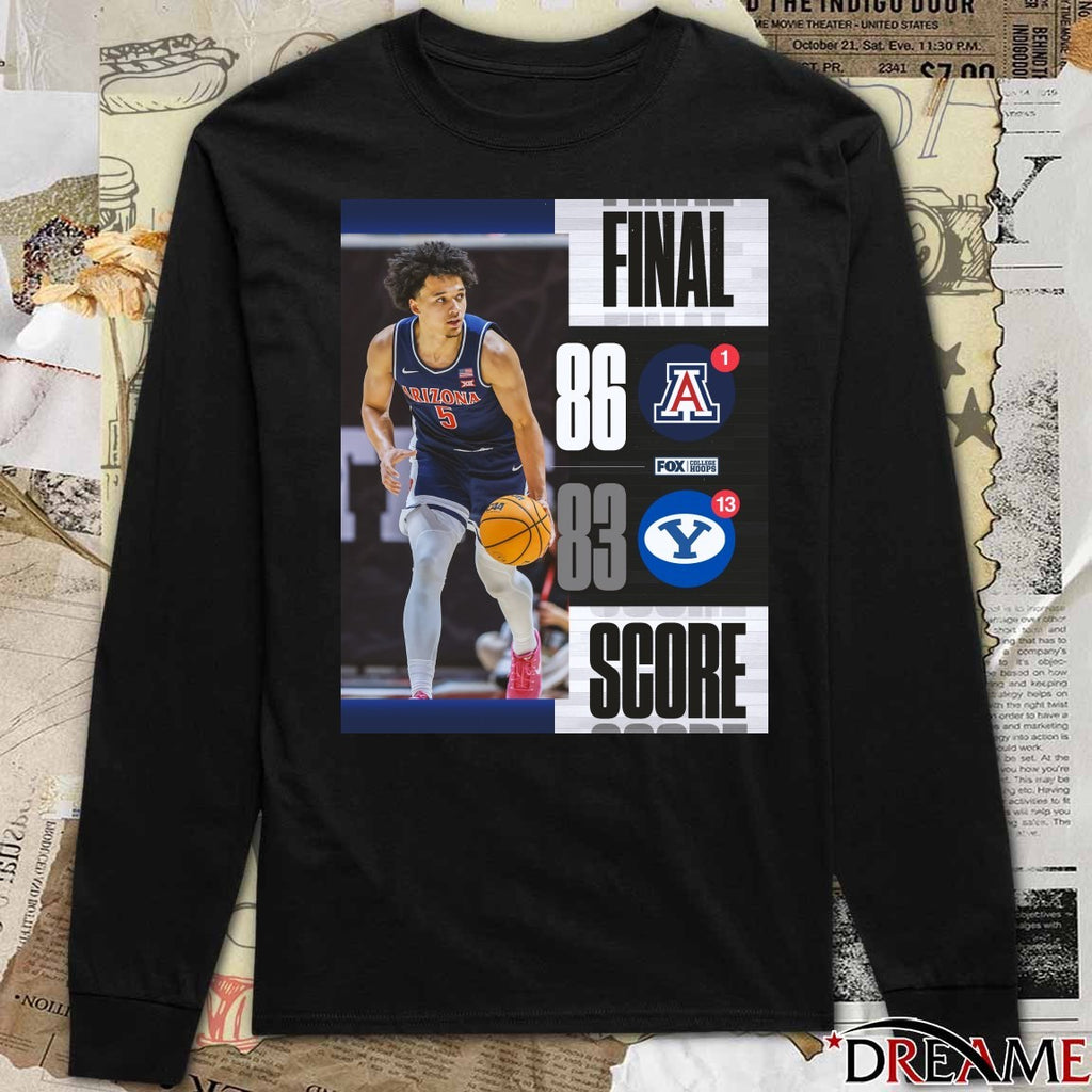 Arizona Wildcats Vs BYU Cougars Final Score 86 – 83 January 26, 2026 Poster t-shirt