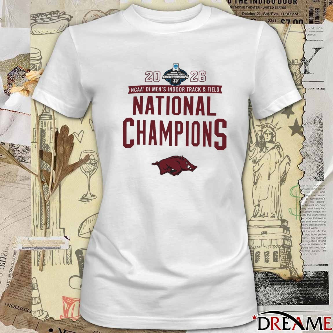 Arkansas Razorbacks 2026 NCAA DI Men’s Indoor Track & Field National Champions t-shirt